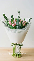 Elegancia de 20 Tulipanes Rosa Pastel México