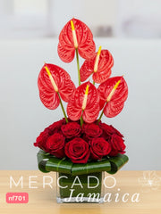 Chispa Exótica Arreglo con Anturios