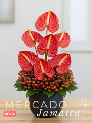 Besos con Anturios Arreglo Floral