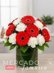 Arreglo Floral Gerberas con Claveles
