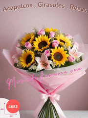 Caricia Solar: Ramo de Girasoles, Acapulcos y Rosas México