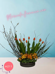 Arreglo con Tulipanes Luna Rosa Curly !