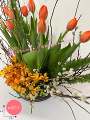 Arreglo con Tulipanes Luna Rosa Curly !