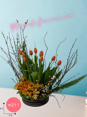 Arreglo con Tulipanes Luna Rosa Curly !