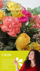 Canasta Rosas y Claveles Cr26