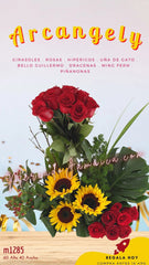 Arreglo de Girasoles y Rosas Arcangely Yellow !