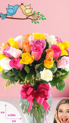 Arreglo con 60 Rosas de Color !