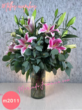 Alegría con flores marloon acapulcos 10 tallos