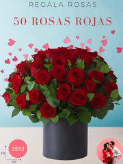 50 Rosas rojas florerias ciudad de México
