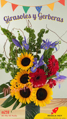 Arreglo Floral con Girasoles y Gerberas !