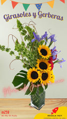 Arreglo Floral con Girasoles y Gerberas !