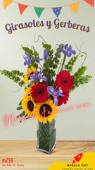 Arreglo Floral con Girasoles y Gerberas !