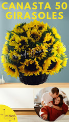 Canastas con 50 Girasoles