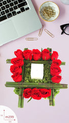 ¡Arreglo con Rosas y Vela decorativa!