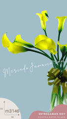 10 Flores Callas Color Amarillo