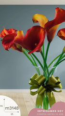 10 Flores Callas Naranja