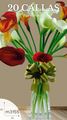 20 Flores Callas Blancas Naranja