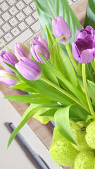 Tulipanes Morados y Orquídeas Lila !