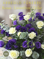 Arreglo Fúnebre con Rosas Eterna