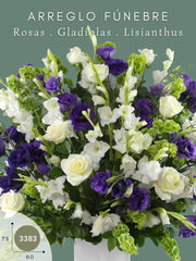 Arreglo Fúnebre Lisianthus de Paz