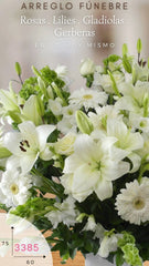 Arreglo de Flores Fúnebres con Lilies Sueño Eterno