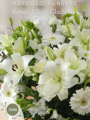 Arreglo de Flores Fúnebres con Lilies Sueño Eterno