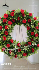 Corona Fúnebre Rosas Rojas