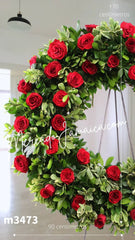 Corona Fúnebre Rosas Rojas