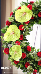 Corona Cielo de Rosas Anturios