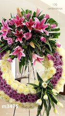 Corona Mediana Tulipanes Blancos