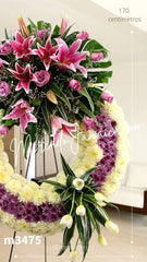 Corona Mediana Tulipanes Blancos