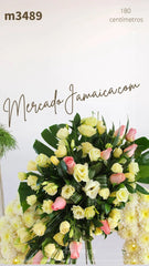 Corona Fúnebre Lisianthus Blanco