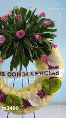Corona Fúnebre Rosas Angel de Dios