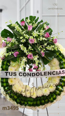 Corona Fúnebre Orquídeas Blancas Eternas