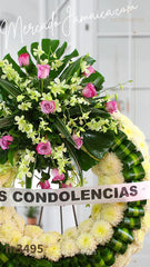 Corona Fúnebre Orquídeas Blancas Eternas