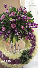 Corona Fúnebre Orquídeas dendrobium un Tributo Floral Elegante