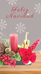 Arreglo Navidad Rosas Rojas Navidad City !