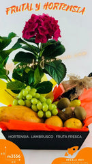 Arreglo Frutal y Flor Hortensia !