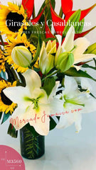 Arreglo de Girasoles y Heliconias