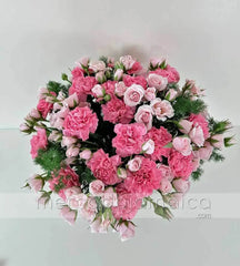 Arreglo Mini Rosa y Claveles Amor