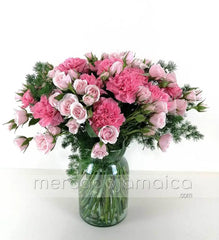 Arreglo Mini Rosa y Claveles Amor