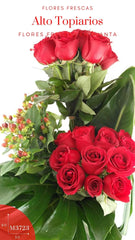 Arreglo de Rosas 2 Ramos Rojos