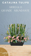 Arreglo con Tulipanes Rosa Catalina