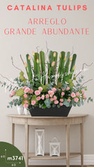 Arreglo con Tulipanes Rosa Catalina