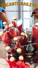 Arreglo con Chocolate Ferrerto Candy Bouquet Encanto Baileys !