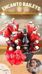 Arreglo con Chocolate Ferrerto Candy Bouquet Encanto Baileys !