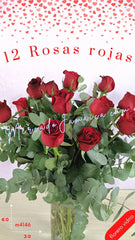¡12 Rosas Rojas Encanto!