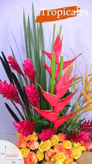 Canasta Frutal Flores Tropicales