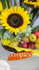 Canasta Frutal Flores Tropicales