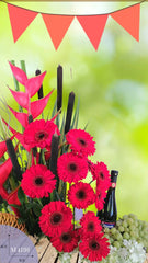 Capitan Arreglo Frutal con Gerberas
